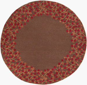 Surya Athena Hand Tufted Wool Area Rug Rustic Farmhouse Living Room Square Artisan Accent ATH5003-6RD