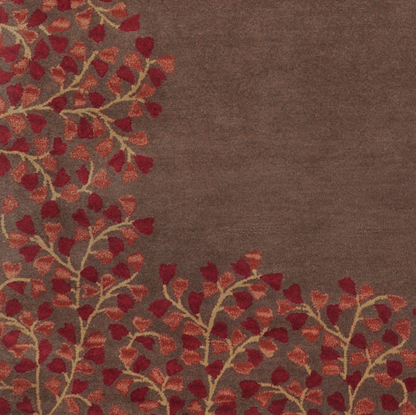 Surya Athena 4' X 6' Hand-tufted Wool Rug - Modern Minimalist Elegance For Stylish Contemporary Living Dark Brown Wool Ath5003-6rd