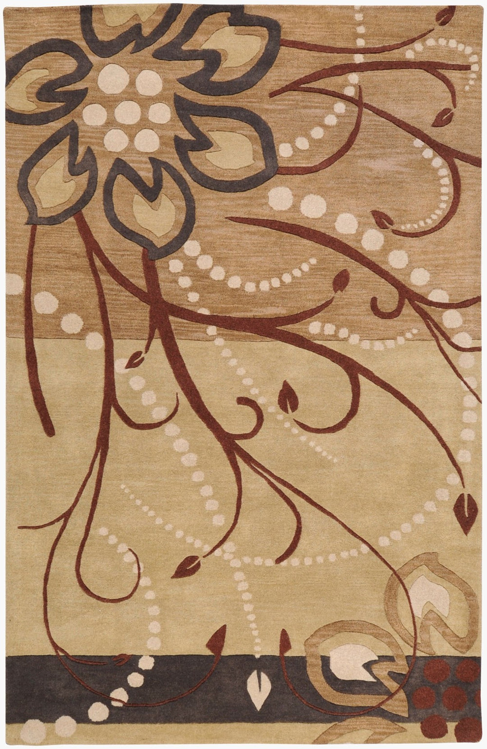 Livabliss Athena Hand-tufted Wool Area Rug with High Low Pile Texture for Large Living Rooms Mustard, Brown 12' x 15' ATH5006-1215