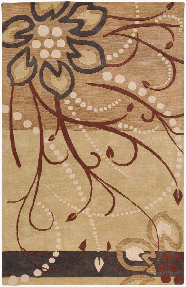 Livabliss Athena Hand-tufted Wool Area Rug with High Low Pile Texture for Large Living Rooms Mustard, Brown 12' x 15' ATH5006-1215