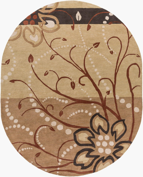 Livabliss Athena Hand-tufted Wool Area Rug with High Low Pile Texture for Large Living Rooms Mustard, Brown 8' x 10' ATH5006-810OV