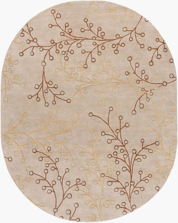 Livabliss Athena Hand-tufted Wool Area Rug with High Low Pile Texture for Living Rooms Medium Gray, Da 6' x 9' Oval ATH5008-69OV