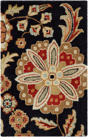 Livabliss Athena Hand Tufted Wool Area Rug Plush Cottage Farmhouse Living Room Floor Accent Black, Burgandy 2' x 3' ATH5017-23