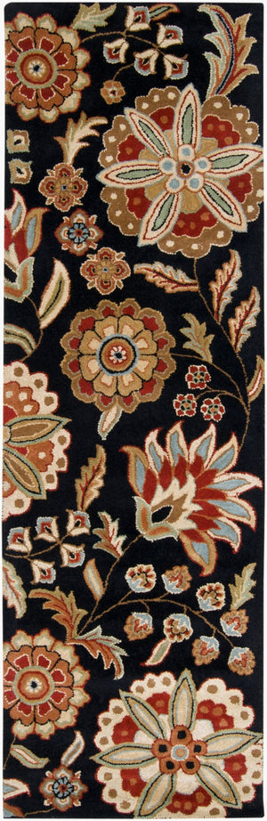 Livabliss Athena Hand Tufted Wool Area Rug Plush Cottage Farmhouse Living Room Floor Accent Black, Burgandy 2'6" x 8' ATH5017-268