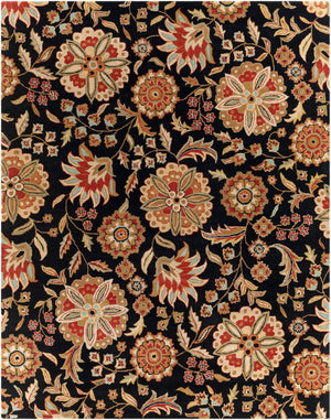 Livabliss Athena Hand Tufted Wool Area Rug Plush Cottage Farmhouse Living Room Floor Accent Black, Burgandy 7'6" x 9'6" ATH5017-7696