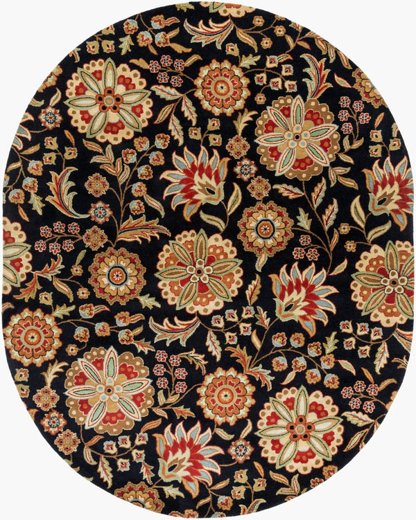 Livabliss Athena Hand Tufted Wool Area Rug Plush Cottage Farmhouse Living Room Floor Accent Black, Burgandy 8' x 10' ATH5017-810OV