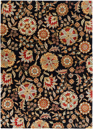 Livabliss Athena Hand Tufted Wool Area Rug Plush Cottage Farmhouse Living Room Floor Accent Black, Burgandy 8' x 11' ATH5017-811