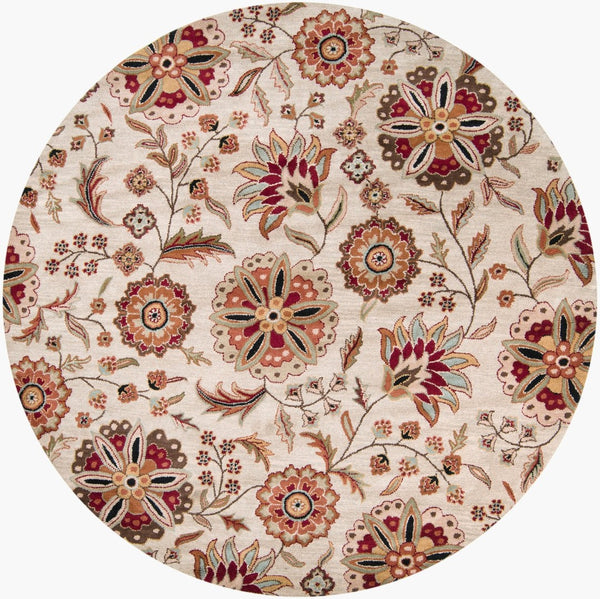 Livabliss Athena Hand Tufted Wool Area Rug Cottage Style Warmth for Living or Dining Spaces Dark Brown, Bur 8' x 8' Round ATH5035-8RD