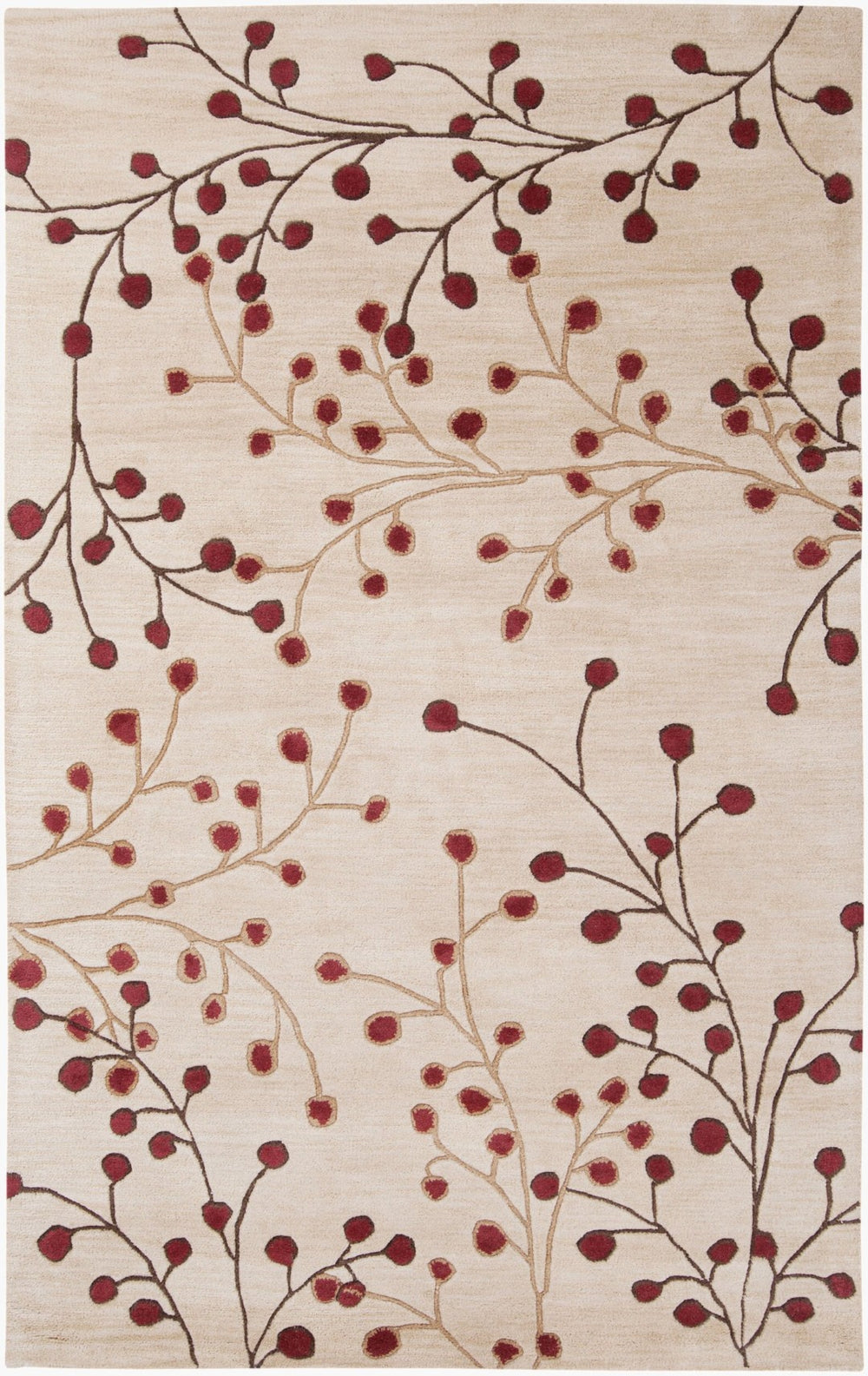 Livabliss Athena Hand Tufted Wool Area Rug Cottage Style High Low Pile Living Room Accent Tan, Brown 6' x 9' Rectangle ATH5053-69