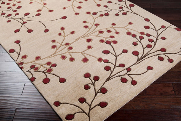 Livabliss Athena Hand Tufted Wool Area Rug Cottage Style High Low Pile Living Room Accent Tan, Brown 4' x 4' Round ATH5053-4RD