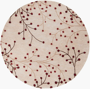 Livabliss Athena Hand Tufted Wool Area Rug Cottage Style High Low Pile Living Room Accent Tan, Brown 4' x 4' Round ATH5053-4RD