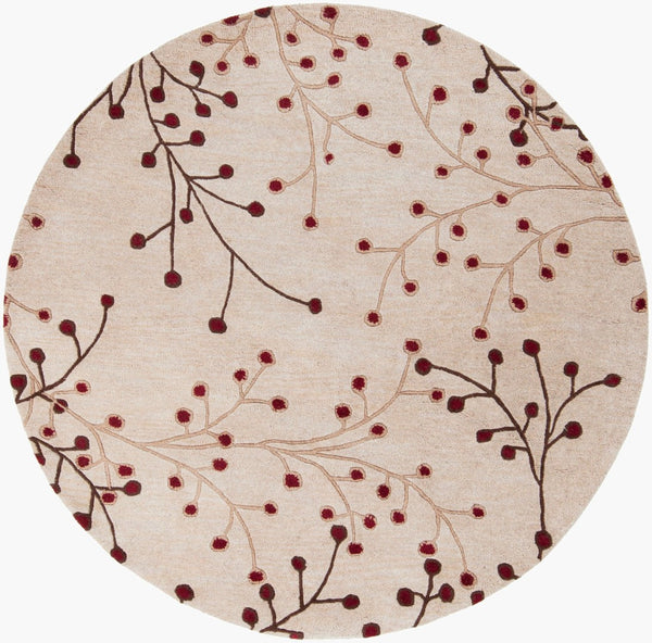 Livabliss Athena Hand Tufted Wool Area Rug Cottage Style High Low Pile Living Room Accent Tan, Brown 4' x 4' Round ATH5053-4RD