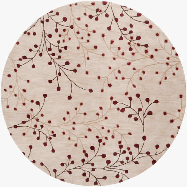 Livabliss Athena Hand Tufted Wool Area Rug Cottage Style High Low Pile Living Room Accent Tan, Brown 8' x 8' Round ATH5053-8RD