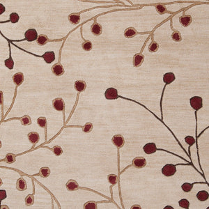 Livabliss Athena Hand Tufted Wool Area Rug Cottage Style High Low Pile Living Room Accent Tan, Brown 4' x 4' Round ATH5053-4RD