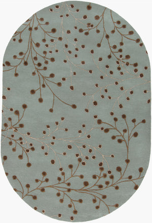 Livabliss Athena Hand-tufted Wool Area Rug Cottage Style with High Low Pile Artisan Texture Sage, Taupe 6' x 9' Oval ATH5058-69OV
