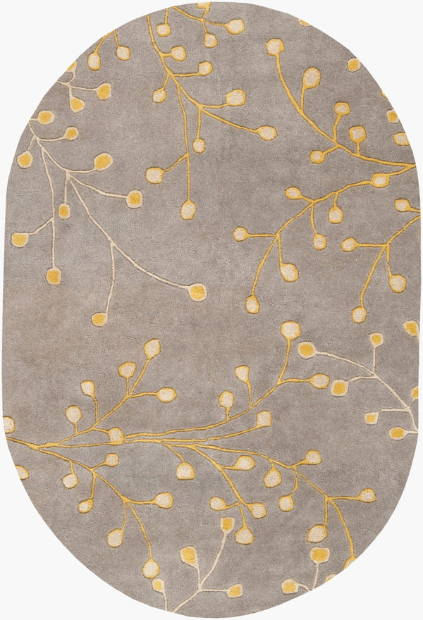 Livabliss Athena Hand-tufted Wool Area Rug with High Low Pile for Living or Dining Rooms Charcoal, Taupe 6' x 9' Oval ATH5060-69OV