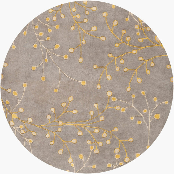 Livabliss Athena Hand-tufted Wool Area Rug with High Low Pile for Living or Dining Rooms Charcoal, Taupe 9'9" x 9'9" Round ATH5060-99RD