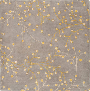 Livabliss Athena Hand-tufted Wool Area Rug with High Low Pile for Living or Dining Rooms Charcoal, Taupe 9'9" x 9'9" Square ATH5060-99SQ