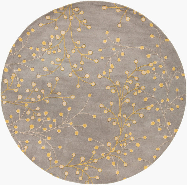 Livabliss Athena Hand-tufted Wool Area Rug with High Low Pile for Living or Dining Rooms Charcoal, Taupe 8' x 8' Round ATH5060-8RD