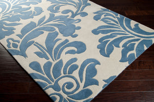 Surya Athena 4' X 6' Hand-tufted Wool Rug - Modern Minimalist Elegance For Stylish Contemporary Living Ivory Wool Ath5076-6sq