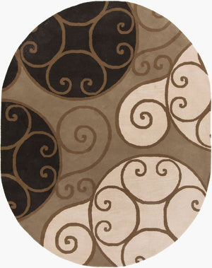 Surya Athena Hand Tufted Wool Area Rug Artisan Crafted for Modern Living Room Decor 8' x 10' Oval ATH5111-810OV