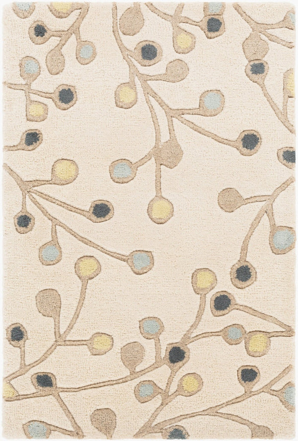 Livabliss Athena Hand-tufted Wool Area Rug with High Low Pile Texture for Large Living Spaces Light Beige, Br 2' x 3' ATH5116-23