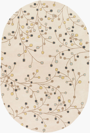 Livabliss Athena Hand-tufted Wool Area Rug with High Low Pile Texture for Large Living Spaces Light Beige, Br 6' x 9' Oval ATH5116-69OV
