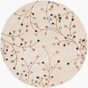 Livabliss Athena Hand-tufted Wool Area Rug with High Low Pile Texture for Large Living Spaces Light Beige, Br 6' x 6' Round ATH5116-6RD