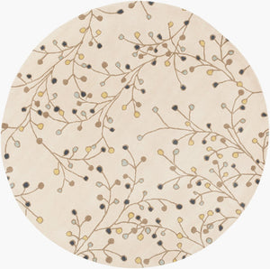 Livabliss Athena Hand-tufted Wool Area Rug with High Low Pile Texture for Large Living Spaces Light Beige, Br 8' x 8' Round ATH5116-8RD