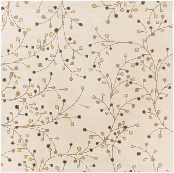 Livabliss Athena Hand-tufted Wool Area Rug with High Low Pile Texture for Large Living Spaces Light Beige, Br 6' x 6' Square ATH5116-6SQ