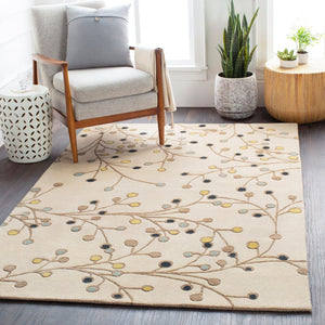 Livabliss Athena Hand-tufted Wool Area Rug with High Low Pile Texture for Large Living Spaces Light Beige, Br 5' x 8' ATH5116-58