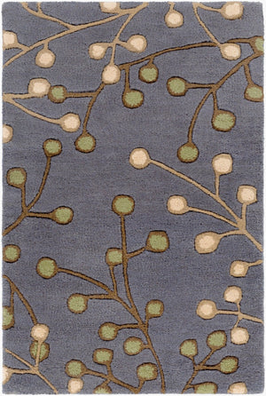 Livabliss Athena Hand Tufted Wool Area Rug Cottage Style Textured Pile for Living Rooms Denim, Dark Bro 2' x 3' ATH5125-23