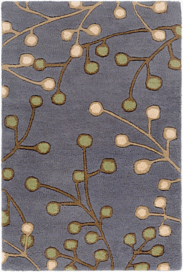 Livabliss Athena Hand Tufted Wool Area Rug Cottage Style Textured Pile for Living Rooms Denim, Dark Bro 2' x 3' ATH5125-23