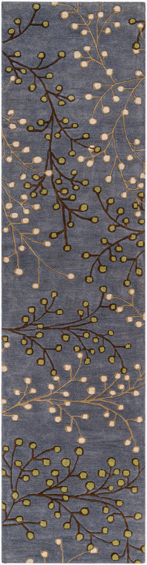 Livabliss Athena Hand Tufted Wool Area Rug Cottage Style Textured Pile for Living Rooms Denim, Dark Bro 3' x 12' ATH5125-312