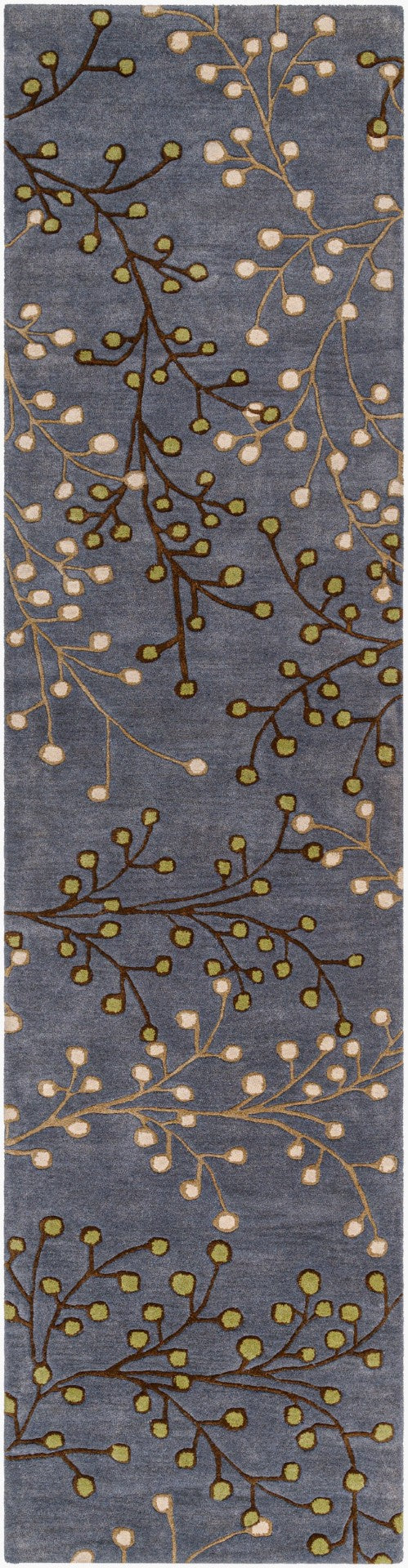 Livabliss Athena Hand Tufted Wool Area Rug Cottage Style Textured Pile for Living Rooms Denim, Dark Bro 3' x 12' ATH5125-312