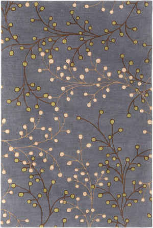 Livabliss Athena Hand Tufted Wool Area Rug Cottage Style Textured Pile for Living Rooms Denim, Dark Bro 6' x 9' Rectangle ATH5125-69