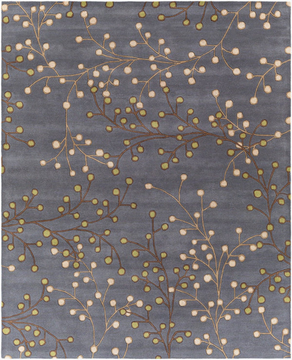 Livabliss Athena Hand Tufted Wool Area Rug Cottage Style Textured Pile for Living Rooms Denim, Dark Bro 7'6" x 9'6" ATH5125-7696