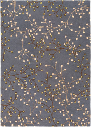 Livabliss Athena Hand Tufted Wool Area Rug Cottage Style Textured Pile for Living Rooms Denim, Dark Bro 8' x 11' ATH5125-811