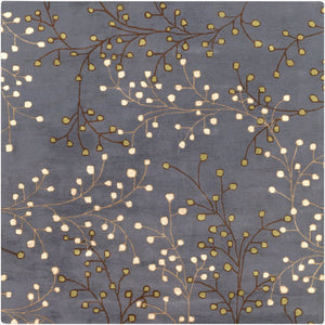 Livabliss Athena Hand Tufted Wool Area Rug Cottage Style Textured Pile for Living Rooms Denim, Dark Bro 6' x 6' Square ATH5125-6SQ