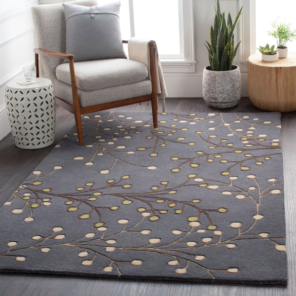 Livabliss Athena Hand Tufted Wool Area Rug Cottage Style Textured Pile for Living Rooms Denim, Dark Bro 7'6" x 9'6" ATH5125-7696