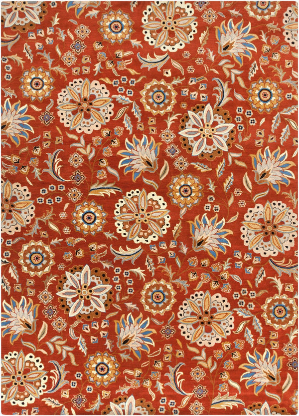 Surya Athena 4' X 6' Hand-tufted Wool Rug - Modern Minimalist Elegance For Stylish Contemporary Living Orange Wool Ath5126-99sq