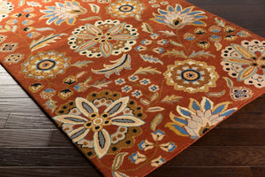 Surya Athena 4' X 6' Hand-tufted Wool Rug - Modern Minimalist Elegance For Stylish Contemporary Living Orange Wool Ath5126-99sq