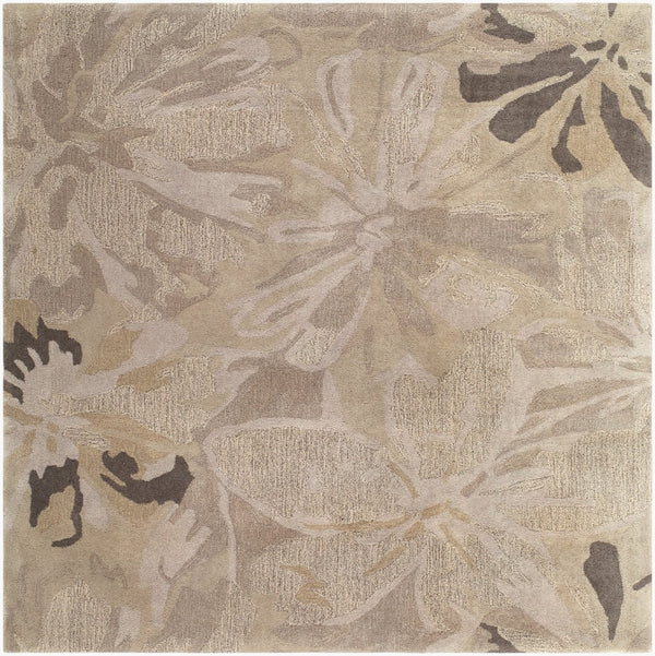 Livabliss Athena Hand Tufted Wool Area Rug Cottage Style Artisan Crafted for Living Rooms Light Gray, Med 4' x 4' Square ATH5135-4SQ