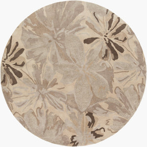 Livabliss Athena Hand Tufted Wool Area Rug Cottage Style Artisan Crafted for Living Rooms Light Gray, Med 4' x 4' Round ATH5135-4RD