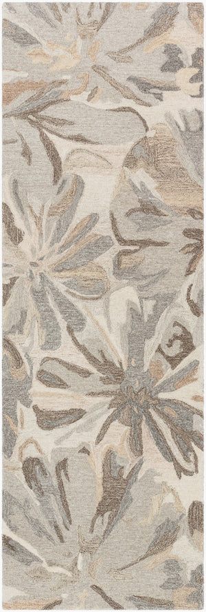 Livabliss Athena Hand Tufted Wool Area Rug Cottage Style Living Room Floor Accent India Taupe, Charcoal 2'6" x 8' ATH5150-268