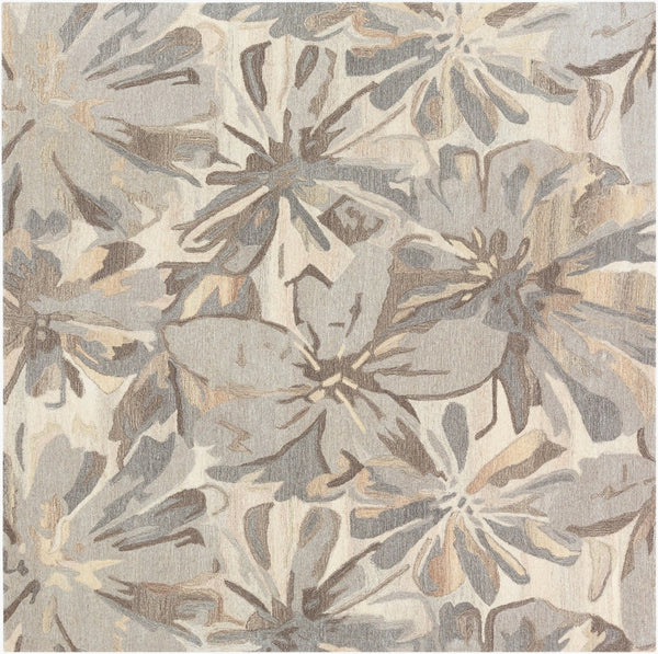 Livabliss Athena Hand Tufted Wool Area Rug Cottage Style Living Room Floor Accent India Taupe, Charcoal 9'9" x 9'9" Square ATH5150-99SQ