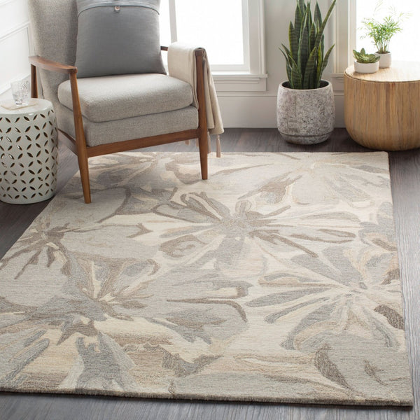 Livabliss Athena Hand Tufted Wool Area Rug Cottage Style Living Room Floor Accent India Taupe, Charcoal 2' x 3' ATH5150-23