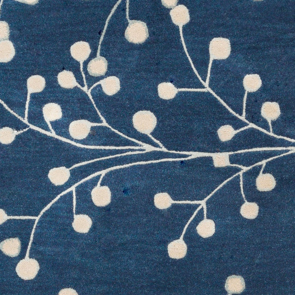 Livabliss Athena Hand Tufted Wool Area Rug with High Low Pile for Cozy Cottage Interiors Ink Blue, Tan 2'6" x 8' ATH5156-268