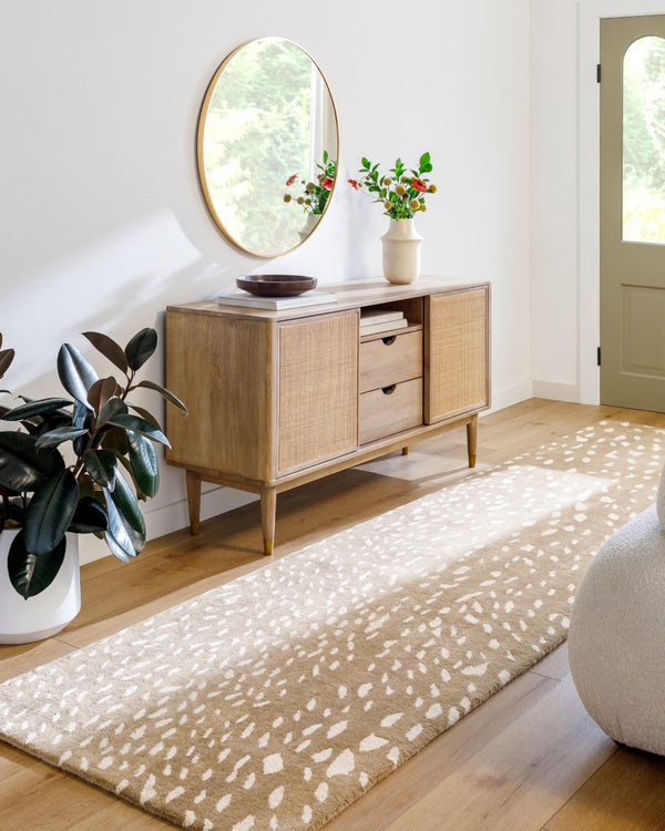 Livabliss Athena Hand Tufted Wool Area Rug Modern Artisan Weave for Living Room or Bedroom Light Brown, Ta 6' x 6' Square ATH5162-6SQ