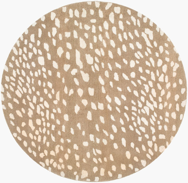 Livabliss Athena Hand Tufted Wool Area Rug Modern Artisan Weave for Living Room or Bedroom Light Brown, Ta 6' x 6' Round ATH5162-6RD